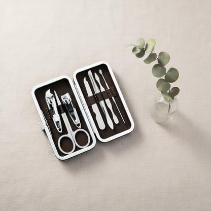 7-Piece Nail Grooming Kit with Travel Case, Complete Manicure and Pedicure Set for Home and Travel