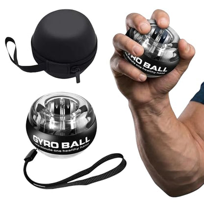 Torque Ball Wrist Trainer, Gyro Ball Hand Exerciser 20,000–30,000 RPM | 15–77 lbs Resistance, Forearm Strengthener for Grip, Wrist & Arm Training