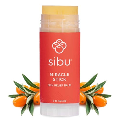 sibu Miracle Stick with Himalayan Sea Buckthorn, 2 ounces | Soothes dry skin, bug bites, sunburn, windburn and chafing. Large, long-lasting size.