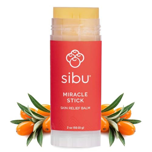 sibu Miracle Stick with Himalayan Sea Buckthorn, 2 ounces | Soothes dry skin, bug bites, sunburn, windburn and chafing. Large, long-lasting size.