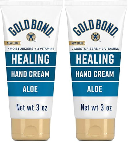 Gold Bond Healing Hand Cream, Hand Cream With Aloe, Moisture That Lasts Through Handwashing, 3 oz. (Pack of 2) - size: 3 Ounce (Pack of 2)