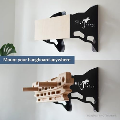 Wall Mount for Hangboards - Wall Mounting Hangboard Holder - Compatible with Standard Climbing Fingerboards - 120kg Load Capacity - Edgeline Metal - style: Edgeline Metal