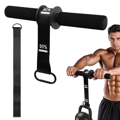 Forearm Strengthener and Wrist Roller with Thick Grip & Adjustable Strap, Ideal for Grip Strength Training, Muscle Building and Rehabilitation - color: Black