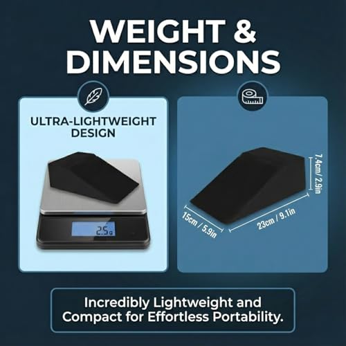Squat Wedge Blocks for Heels Elevated Squats – Slant Board for Ankle Mobility, Calf Stretching, Deep Squat Support – Weightlifting & Physical Therapy