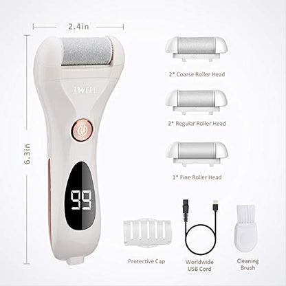 Callus Remover for Feet Shaver Rechargeable Electric Foot File Pedicure Tools for Feet Professional Callous Shaver Waterproof Pedicure kit for Cracked Heels and Dead Skin | Electronic Foot Scrubber Pedicure Tools, Waterproof Pedicure kit for Cracked Heels