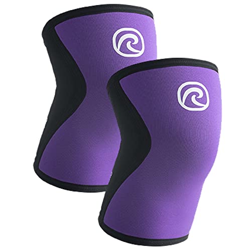 Rehband 5mm Knee Sleeves for Functional Training, Cross-Training & Powerlifting, Weightlifting Knee Support made of Neoprene, Unisex, Colour:Purple - 1 Pair, Size:X-Small - color: Purple - 1 Pair, size: X-Small