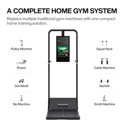 Speediance Gym Monster Smart Home Gym, Multifunctional Strength Training Machine, Smith Machine Power Cage Workout Station, Squat Rack Cable Machine, Full Body Fitness Equipment for Home Workout - style: Works Plus