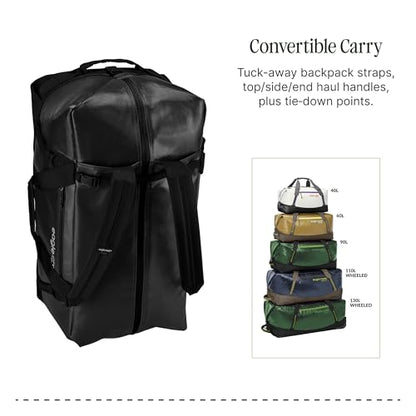 Eagle Creek Migrate 90L Duffel Bag – Lightweight, Durable Travel Duffel – Weather-Resistant Fabric – Comfortable Shoulder Straps - Midnight Black - color: Midnight Black