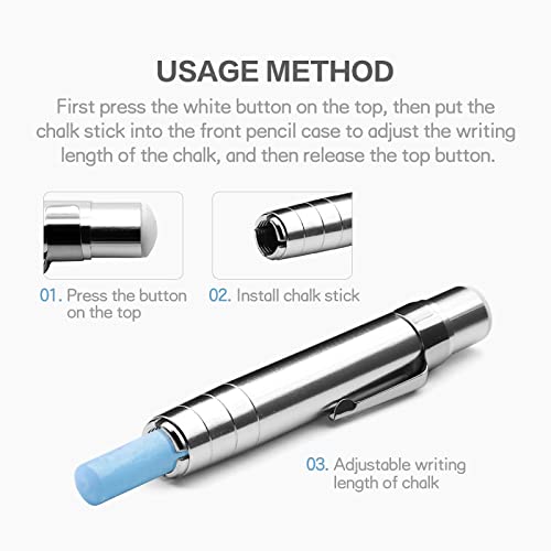 RALIS 2 Pcs Aluminum Alloy Chalk Holder for Teachers' Painting and Writing