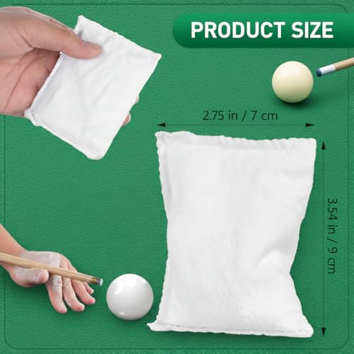 DOITOOL 4 Pcs Billiards Talc Powder Bag Pool Hand Chalk Talcum Powder Bag for Dry Hands Grip Control Snooker Cue Glide Smooth Stroke, Bowling Pool Cue Accessories for Professional Stable Play