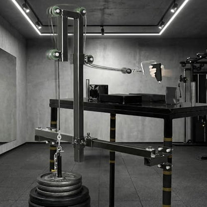 SYNTECSO Arm Wrestling Battle Table Training Pulley System, Tensile Force Professional Equipment Fitness Forearm, Table Corner Fixation Wrist Exerciser