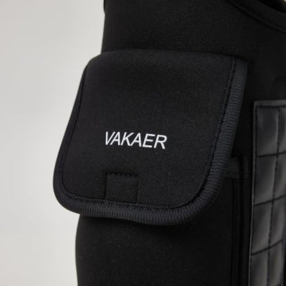 VAKAER Magnetic Gym Bag, Water Bottle Carrier Holder with Phone Pocket & Adjustable Strap,10 Ultra-Strong Magnets Stick to Fitness equipment, Workout Accessories Pouch for Women & Men, Black - color: Black