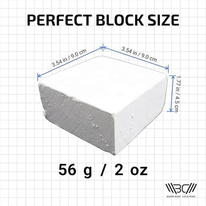 WARM BODY COLD MIND Sport Chalk Block - Gym Chalk for Weightlifting - Moisture-Absorbing Magnesium Carbonate - Gymnastics Hand Grip - style: 16 Blocks