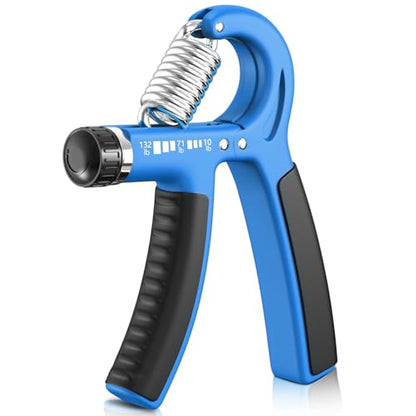 FitBeast Grip Strengthener Forearm Strengthener, Adjustable Hand Grip Strengthener for Strength Training & Rehabilitation, 10-132 lbs Resistance, Ideal for Athletes and Physical Therapy (1 Piece) - color: Light Blue
