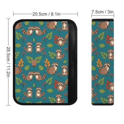 Soft Padded Car Seat Belt Pad for Child, Most Cars, 2 Piece Raccoon Seat Belt Cushion Comfortable Driving - color: Pattern 372