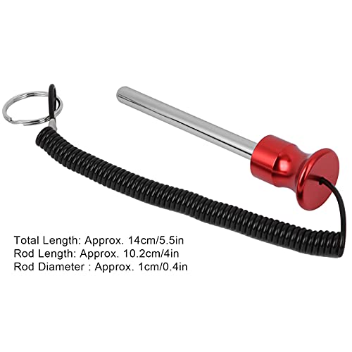 Drop Set Pins Gym with Pull Rope, Stable Weight Stack Pin, Practical Gym Pin Easy to Install, Replacement for Strength Training Equipment, Rod Length 4in Diameter 0.4in - color: Red