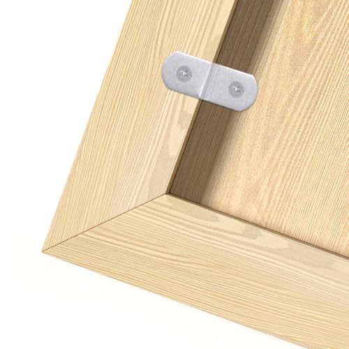 Offset Clips for Picture Framing, Z-Shape Canvas Mounting Clips with Mounting Hole, with Screws (20pcs, 5mm) - size: 5mm