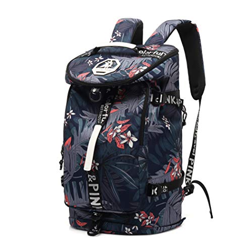 Kalesi Floral Gym Duffle Bag Backpack 4 ways for Women Waterproof with Shoes Compartment for travel Sport Hiking laptop Lightweight - color: Floral-cool