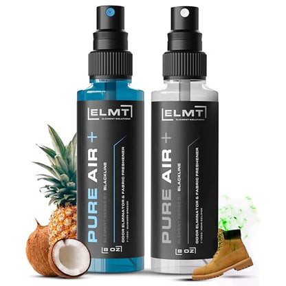 Blackline 4-in-1 Shoe Deodorizer Spray — Multipurpose Car Air Freshener, Shoe Spray for Smelly Shoes, Closets & Non-Washable Items — Residue-free, US-Made, Attacks the Source — 2-Pack (16oz)
