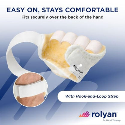 Rolyan Palm Protector with Finger Separators, Contracture, Left Hand | Sherpa-lined palm cushion with finger separators guards the palm and helps prevent finger contracture - size: With Finger Separator, style: Left Hand
