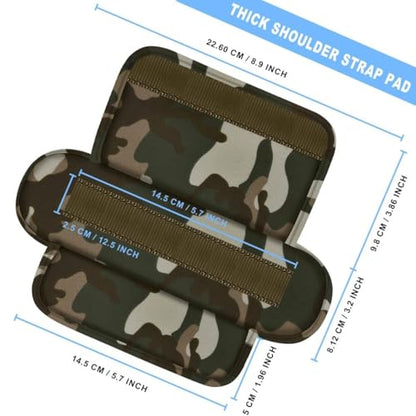 ZINZ 2-Pack Tactical Shoulder Pad, Ultra-Thick Comfort Cushion for Vest Straps, Backpacks, Breathable & Shock-Absorbing,Camouflage-Green - color: Camouflage-green