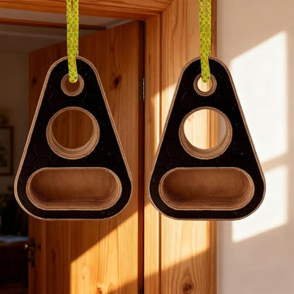 Climbing Fingerboard Wood Portable Fitness Equipment | Finger Strength Training Board for Enthusiasts Trainers Women Men Adults Athletes Beginners Professionals Players Apartment