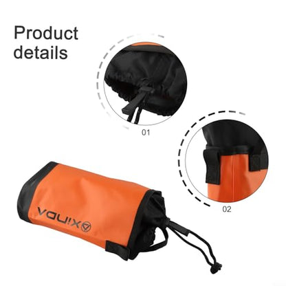 Rock Climbing Tool Bag With Adjustable Waist Belt, 5L Water Resistant Polyester Gear Pouch For Rope Chalk Storage, Quick-Draw Tower Design For Outdoor Climbing And Caving(Orange) - size: Orange