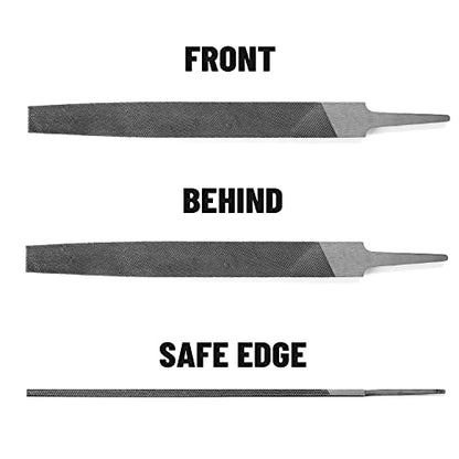 8" Flat Medium Cut File, Double Cut Teeth, Made of High Carbon Steel, Single Hand File Without Handle, Suitable for Shaping Metal, Wood, etc. - color: Flat File, size: 8 Inch