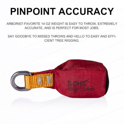Throwing Bag with Throwing Line, Throwing Bag + 60m/197FT Throwing Line Set for Tree Climbing Tree Work Mountaineering - size: 350G