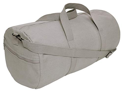 Rothco Heavy-Duty Canvas Shoulder Duffle Bag - Rugged Travel Gym Gear Equipment Bag - color: Grey, size: 19 Inches