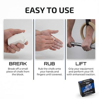 WARM BODY COLD MIND Sport Chalk Block - Gym Chalk for Weightlifting - Moisture-Absorbing Magnesium Carbonate - Gymnastics Hand Grip - style: 8 Blocks