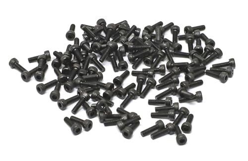 iexcell 100 Pcs M2.5 x 8mm Thread Pitch 0.45 mm Alloy Steel 12.9 Grade Hex Socket Head Cap Screws Bolts Kit, Black Oxide Finish - size: M2.5 x 8mm
