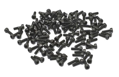 iexcell 100 Pcs M2.5 x 8mm Thread Pitch 0.45 mm Alloy Steel 12.9 Grade Hex Socket Head Cap Screws Bolts Kit, Black Oxide Finish - size: M2.5 x 8mm