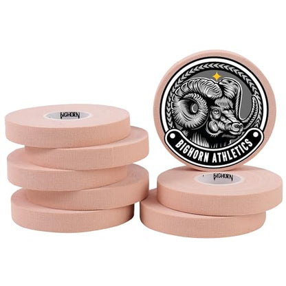 Bighorn Athletics Finger Tape, Male Climber Tin, 0.5" x 45ft, 8 Rolls, Nude | Climbing tape with retro design tape holder for tension support & bouldering. EZ tear, strong adhesive, residue-free. - color: Nude