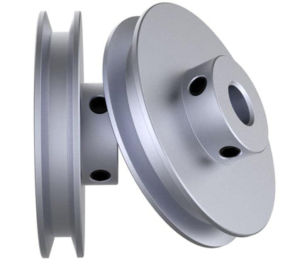 CHANCS Outer Diameter 80mm Single Groove Pulley 8mm Fixed Bore Pulley for Drilling Machine 6MM PU Round Belt - size: 80x8mm, style: Single Groove Pulley