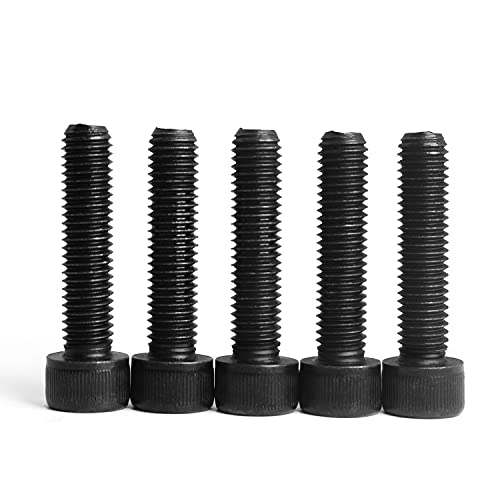 M5 x 35mm Socket Head Cap Screws Bolts 12.9 Grade Alloy Steel Metric Machine Hex Socket Screw, Black Oxide Finish, Fully Threaded, 25PCS - size: M5×35mm