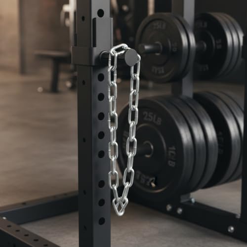 Weighted Dip Belt with Iron Chain for Pull Ups and Dips, Heavy Duty Strength Training Attachment (1 PC) - size: 11.81 x 0.98 x 0.39 in