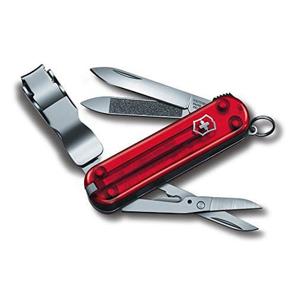 Victorinox 0.6463.T2 Folding Pocket Knife Nail Clip 580 - color: Translucent Red