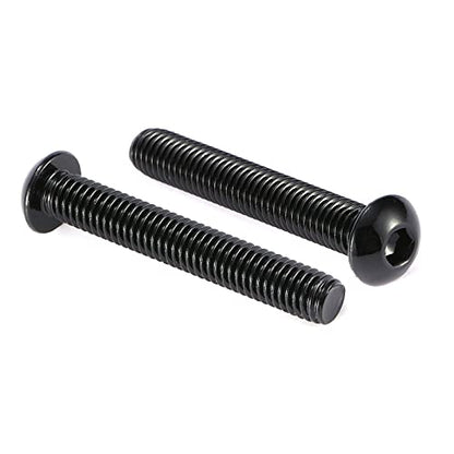 3/8-16 x 2-1/2" Button Head Socket Cap Bolts Screws, 20Pcs 304 Stainless Steel 18-8, Allen Hex Drive, Black Oxide by SG TZH(with Hex Spanner) - size: 3/8-16 x 2-1/2"