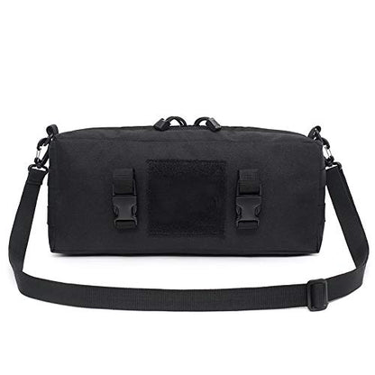 ACEXIER Outdoor Climbing Bags Waterproof Tactical Accessories Shoulder Bag 600D Nylon Molle Camping Pack Hiking Waist Bag - color: Black