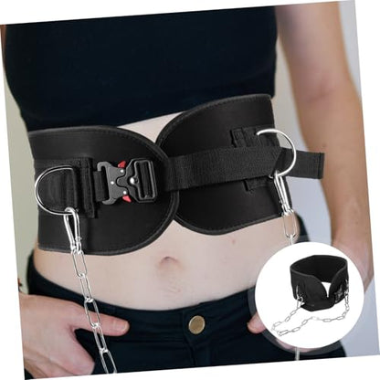 GALPADA Thickened Weightlifting Belt with Detachable Chain for Bodybuilding Powerlifting Gym Accessories Men and Women Heavy-duty Waist Support for Running Hiking Climbing Yoga and