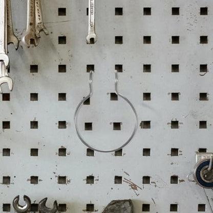 8pcs Heavy Duty Metal Pegboard Hooks, Dual Wire Pegboard Tool Holders for Garage and Workshop, Silver Industrial Hardware Hanging Board Accessories