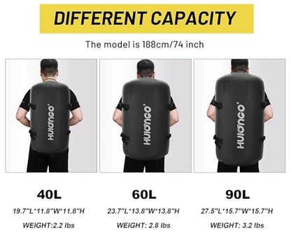 Hulongo Waterproof Duffel Bag Backpack for Men, Black, 90L | Large, Mens Duffel Backpack Bags, Traveling, Heavy Duty - color: Black, size: 90L