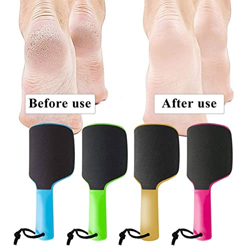 Haploon Foot File Callus Remover 4 Pcs U Shaped Curved Heel Scrubber Shaver | Double Sided Colossal Pedicure Rasp, Dead Skin Exfoliating Tool, Smooth Sole Maintenance, Home Spa Supplies, U Shaped