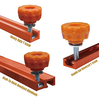 O'SKOOL T-Track Knob Kit with Threaded Through 5/16-18 Knobs, T-Bolts and Washers for Woodworking Jigs and Fixtures – 10 Pack, HW05 - style: 5/16"-18 Knob Kit