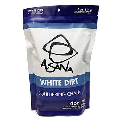 White Dirt Climbing Chalk (4oz/114g) 100% Pure Magnesium Carbonate for Rock Climbing and Bouldering - Gym Chalk for Gymnastics, Weightlifting, Sports and Other Athletic Activities (6 Pack)