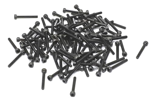 iexcell 100 Pcs M2.5 x 20mm Thread Pitch 0.45 mm Alloy Steel 12.9 Grade Hex Socket Head Cap Screws Bolts Kit, Black Oxide Finish - size: M2.5 x 20mm