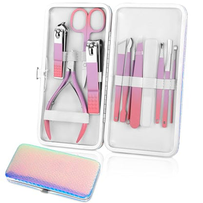 Aceoce Professional Manicure Pedicure Set Nail Clippers Kit Gifts for Women | Ultra Sharp Stainless Steel Nail Manicure Pedicure Tools,Cuticle Kit,Grooming Kits,Travel Nail Care Manicure Pedicure Kit