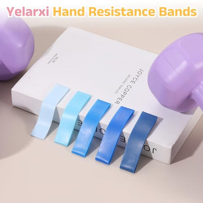 Finger Resistance Bands, Level Finger Grip Strengthener Grip Forearm Thumb Exerciser - color: Blue Series
