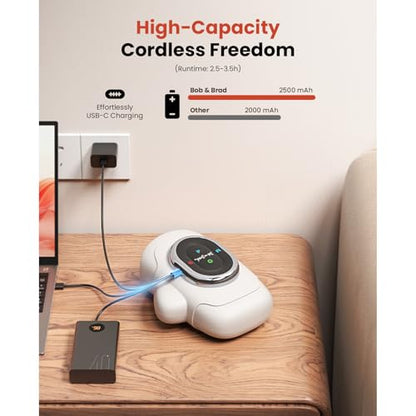 BOB AND BRAD Hand Massager with Heat and Compression, Individual Fingers | Upgraded, FSA-HSA Eligible, Portable HandSpa Pro Hand Massager for Arthritis and Carpal Tunnel, Pain Relief, Birthday Gifts